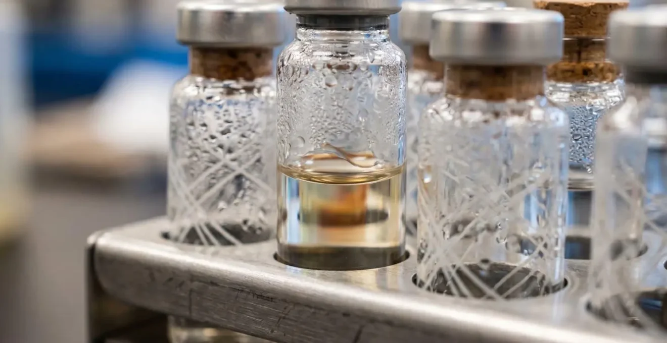 Macro view of quality control samples being processed with precise temperature monitoring